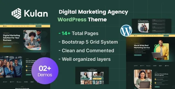 Kulan Digital Marketing Agency WordPress Theme Free Download